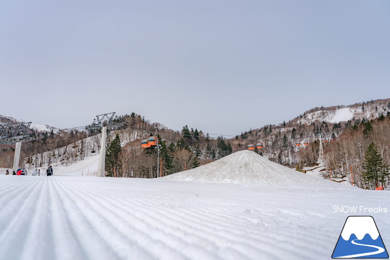 札幌国際スキー場｜2022年のゴールデンウイークが開幕。さすが、KOKUSAI。5月目前にして、ほぼ全面滑走可能です(*^^)v